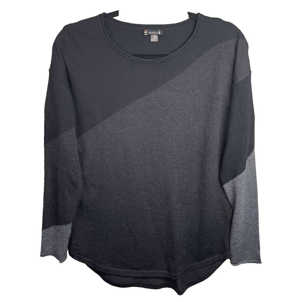 Smartwool Shadow Pine Colorblock Sweater Merino Wool Blend Womens Small Gorpcore